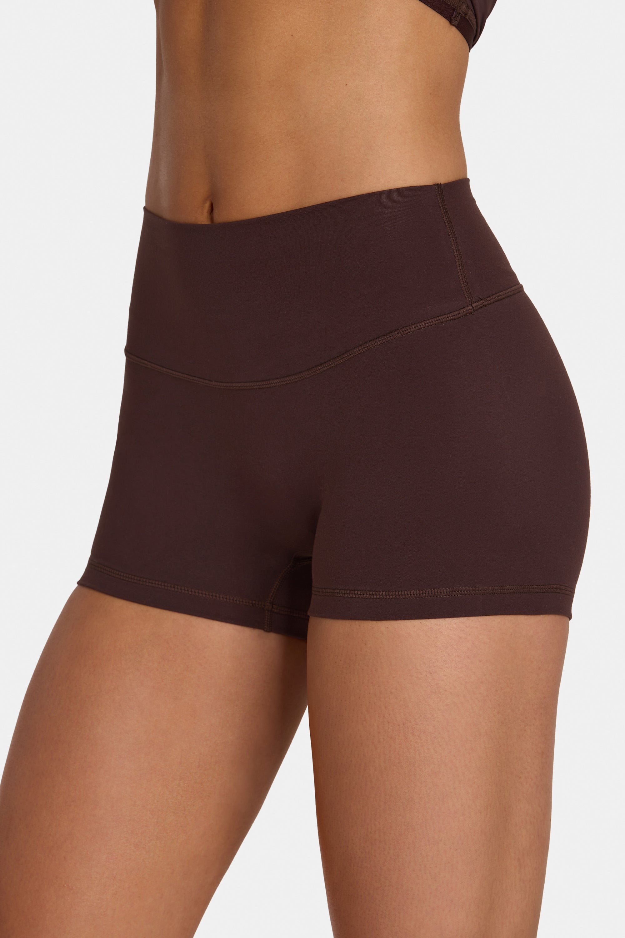 Soft Active Mini Shorts in Espresso