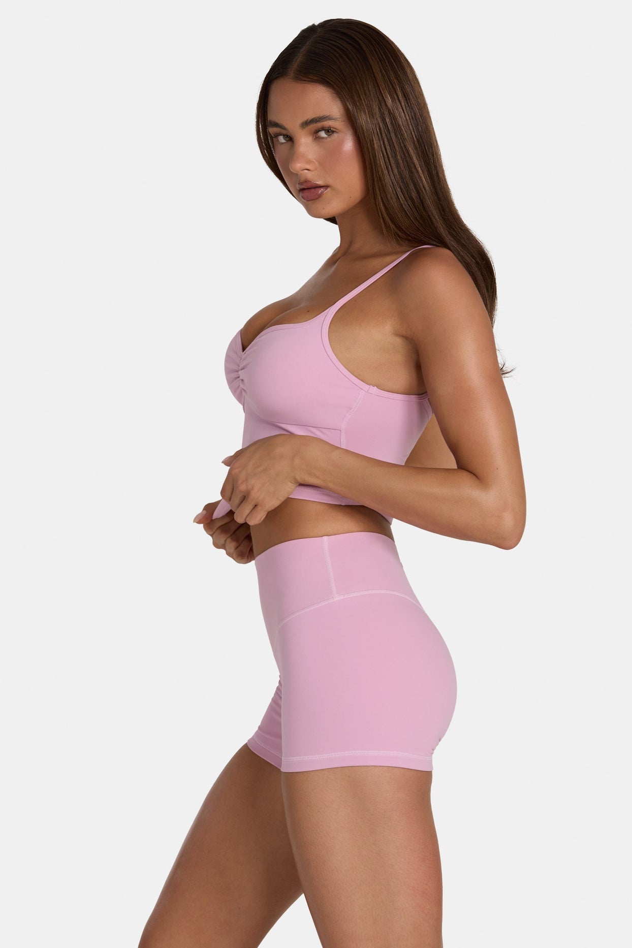 Soft Active Mini Shorts in Sweet Pink - 4