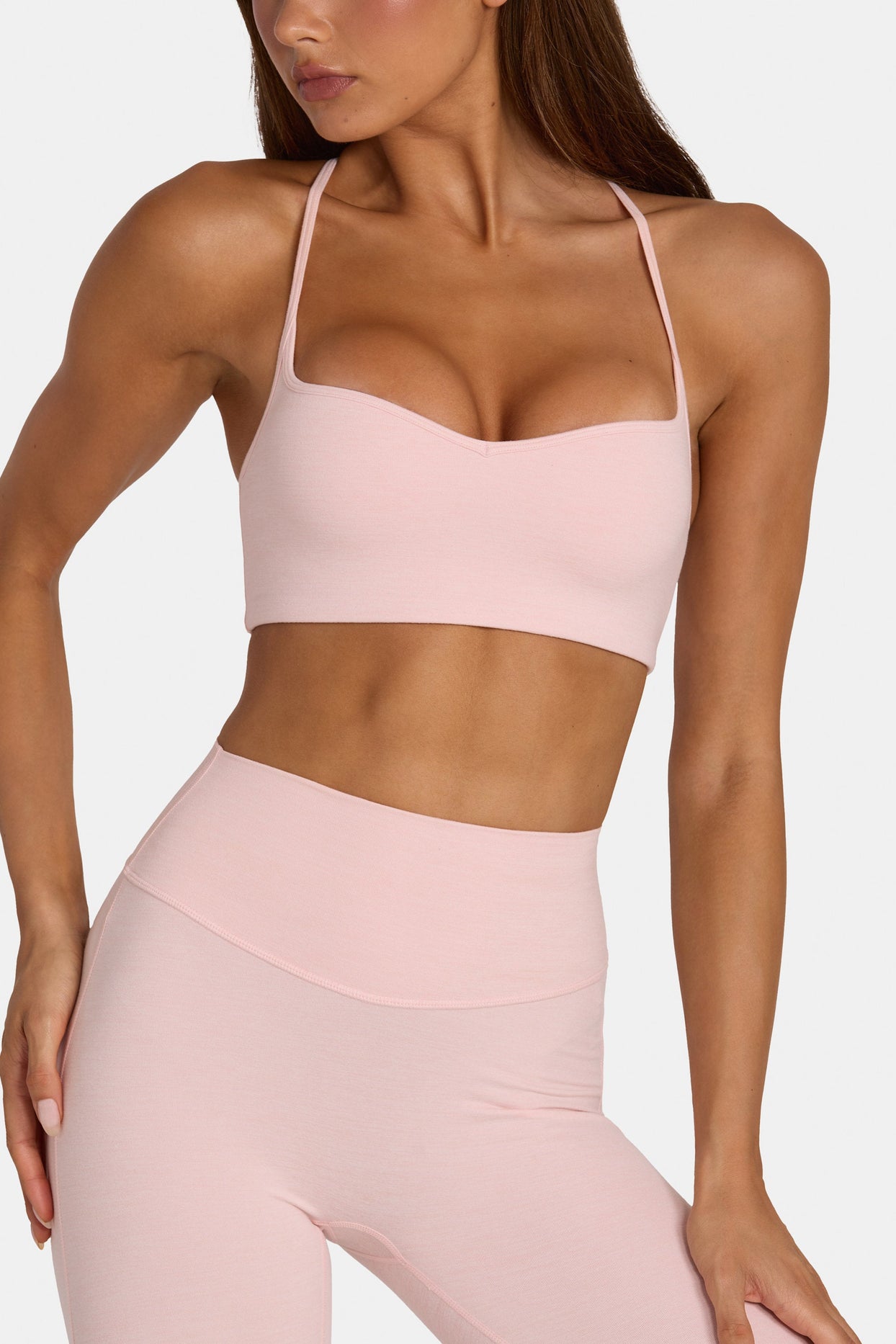Soft Active Low-Impact Sports Bra in Blush Marl - 4