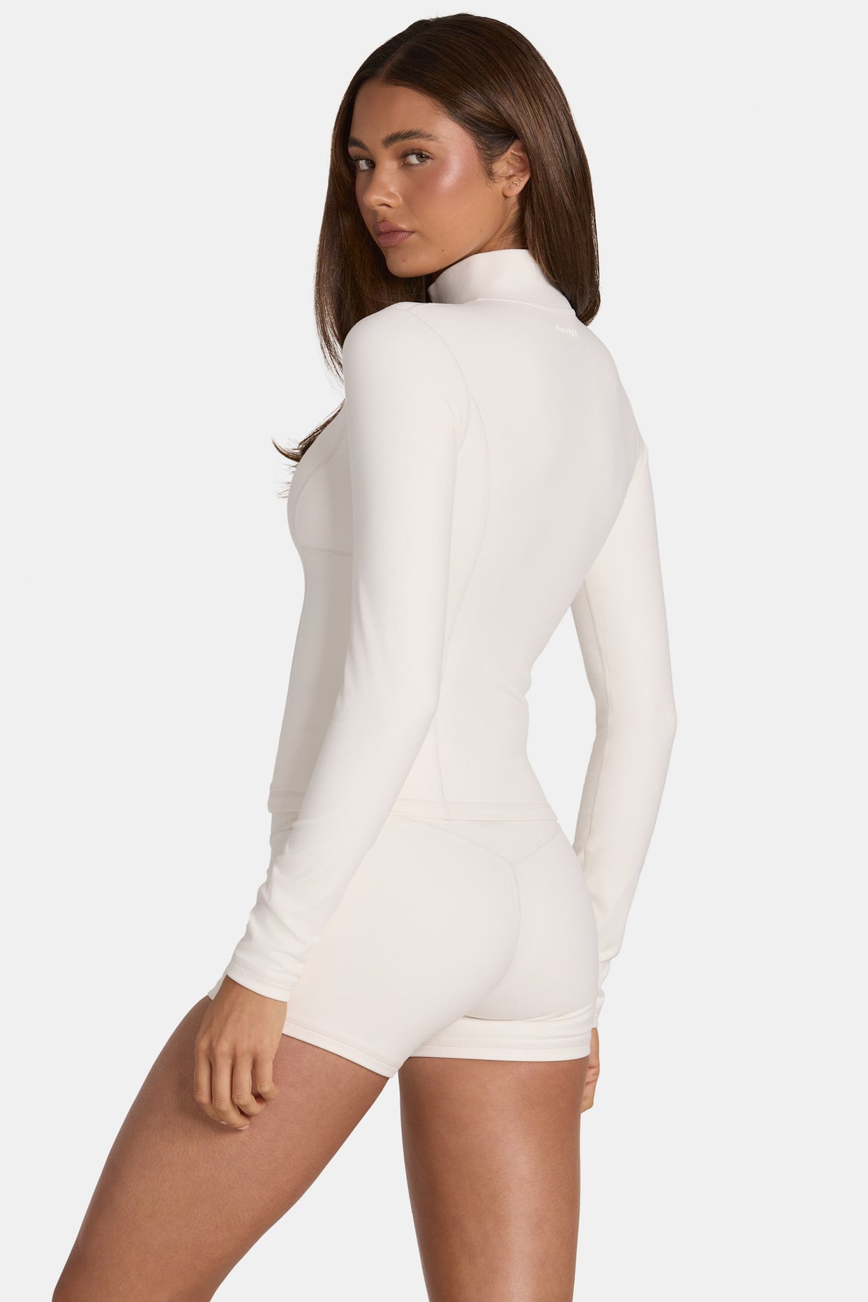 Soft Active Zip-Up Jacket in Coconut - 6
