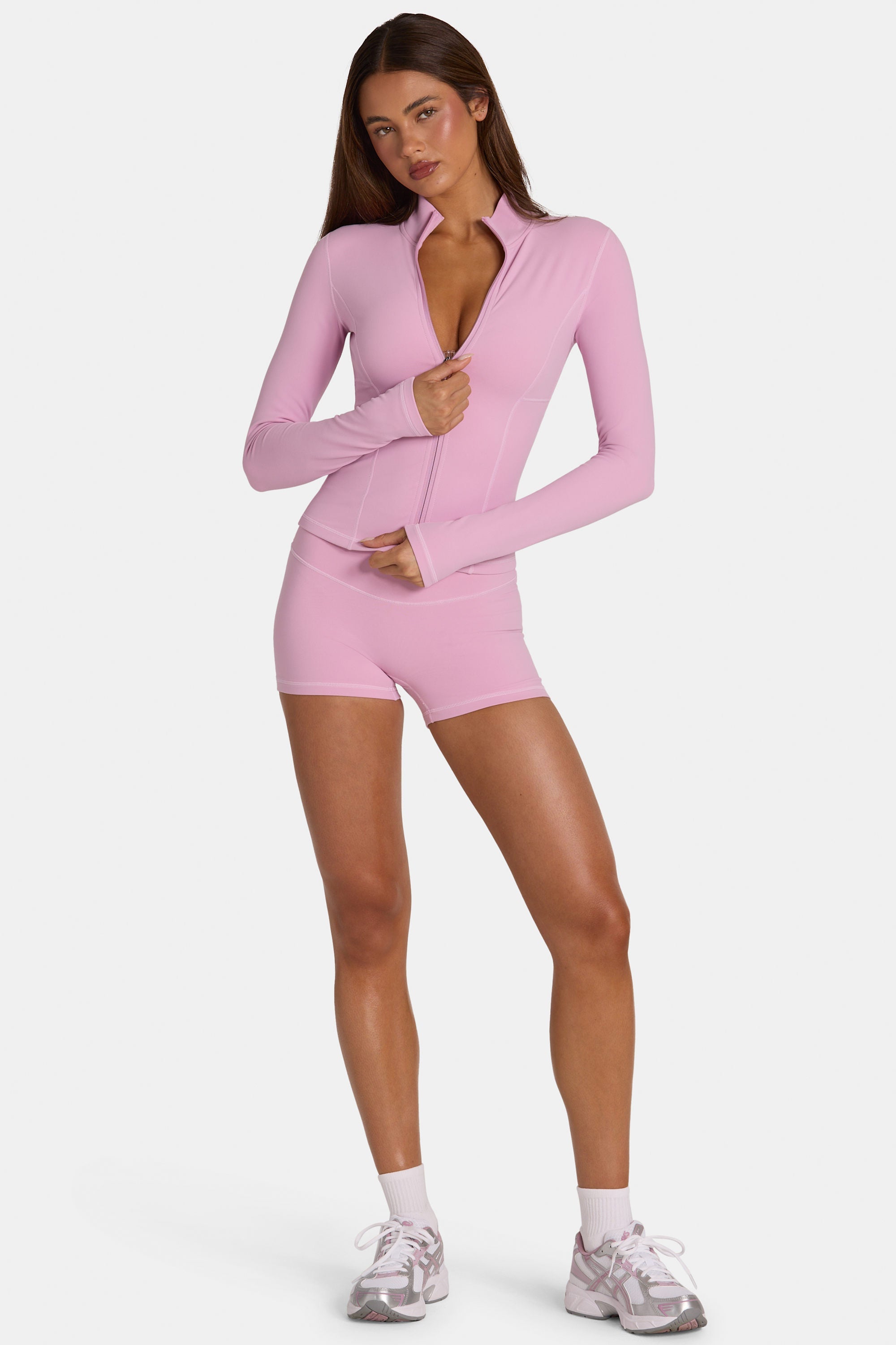 Soft Active Zip-Up Jacket in Sweet Pink - 1