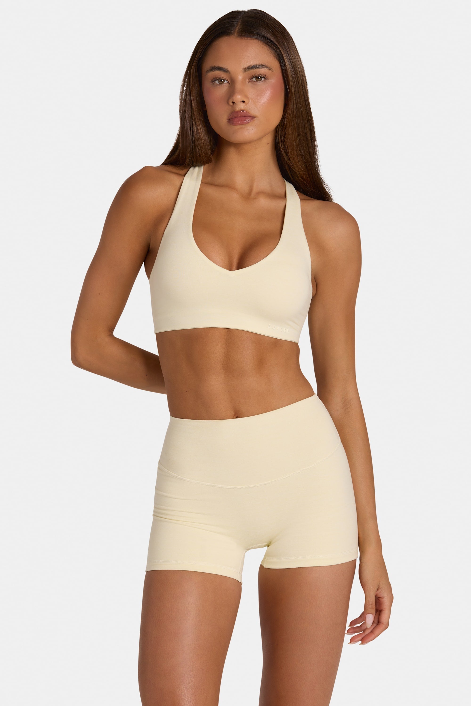 Soft Active Low-Impact Sports Bra in Lemon Marl - 2