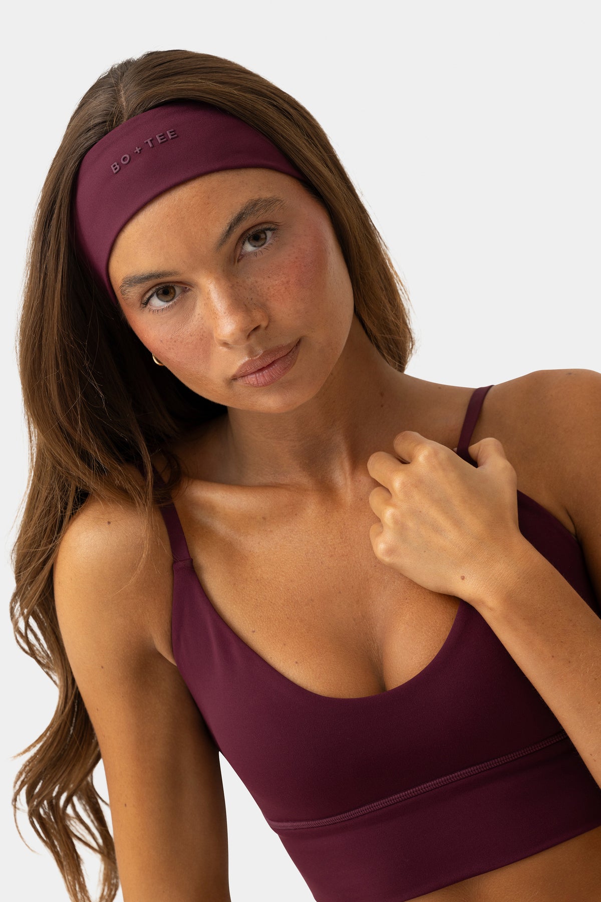 Soft Active Headband 2-Pack in Berry Plaid