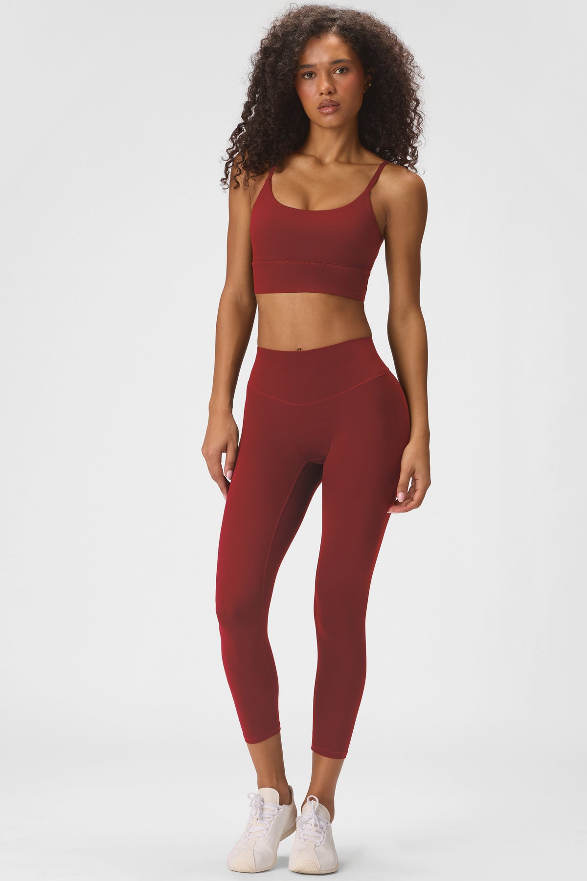 Soft Active High-Impact Sports Bra in Dark Cherry