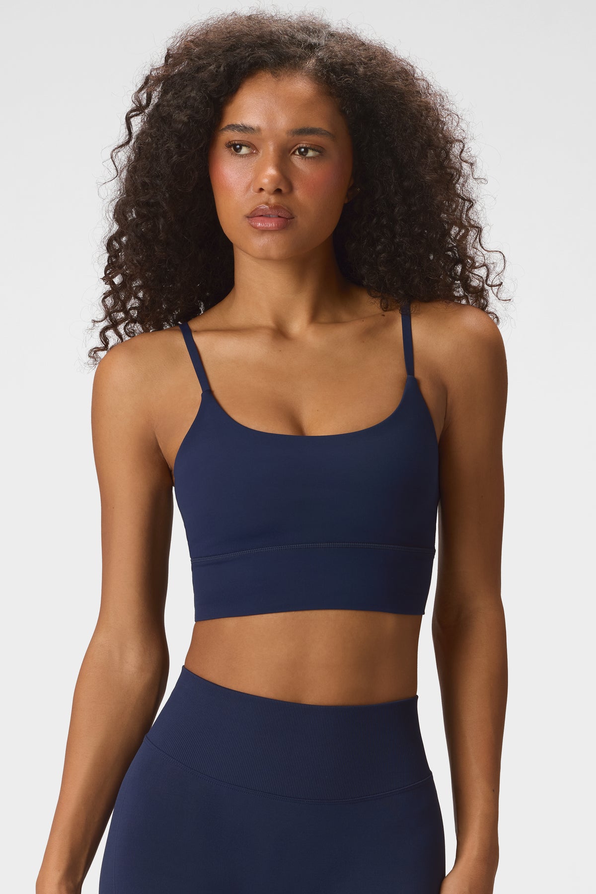 Soft Active High-Impact Sports Bra in Midnight Navy