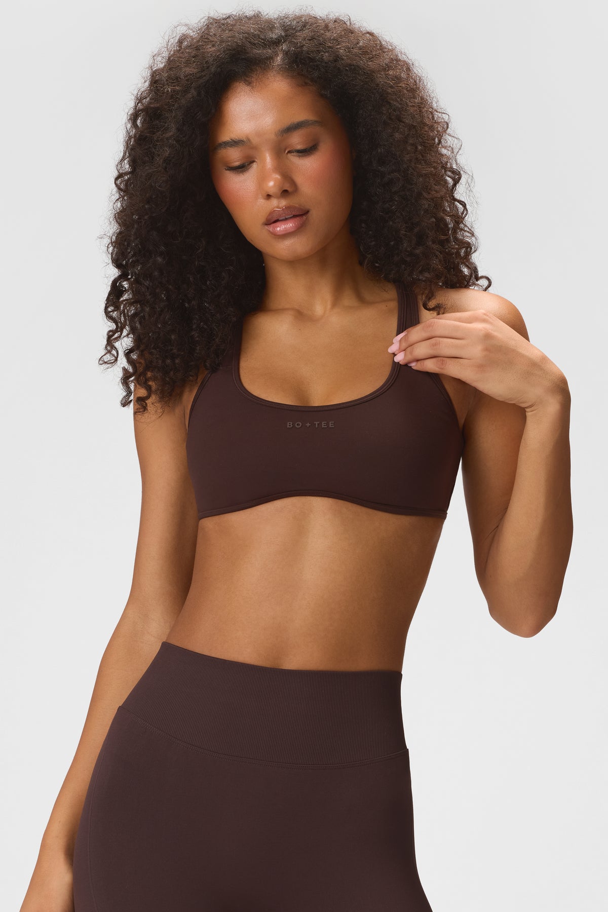 ⁣⁢حمالة صدر رياضية Soft Active بدعم منخفض بلون إسبريسو⁤⁣