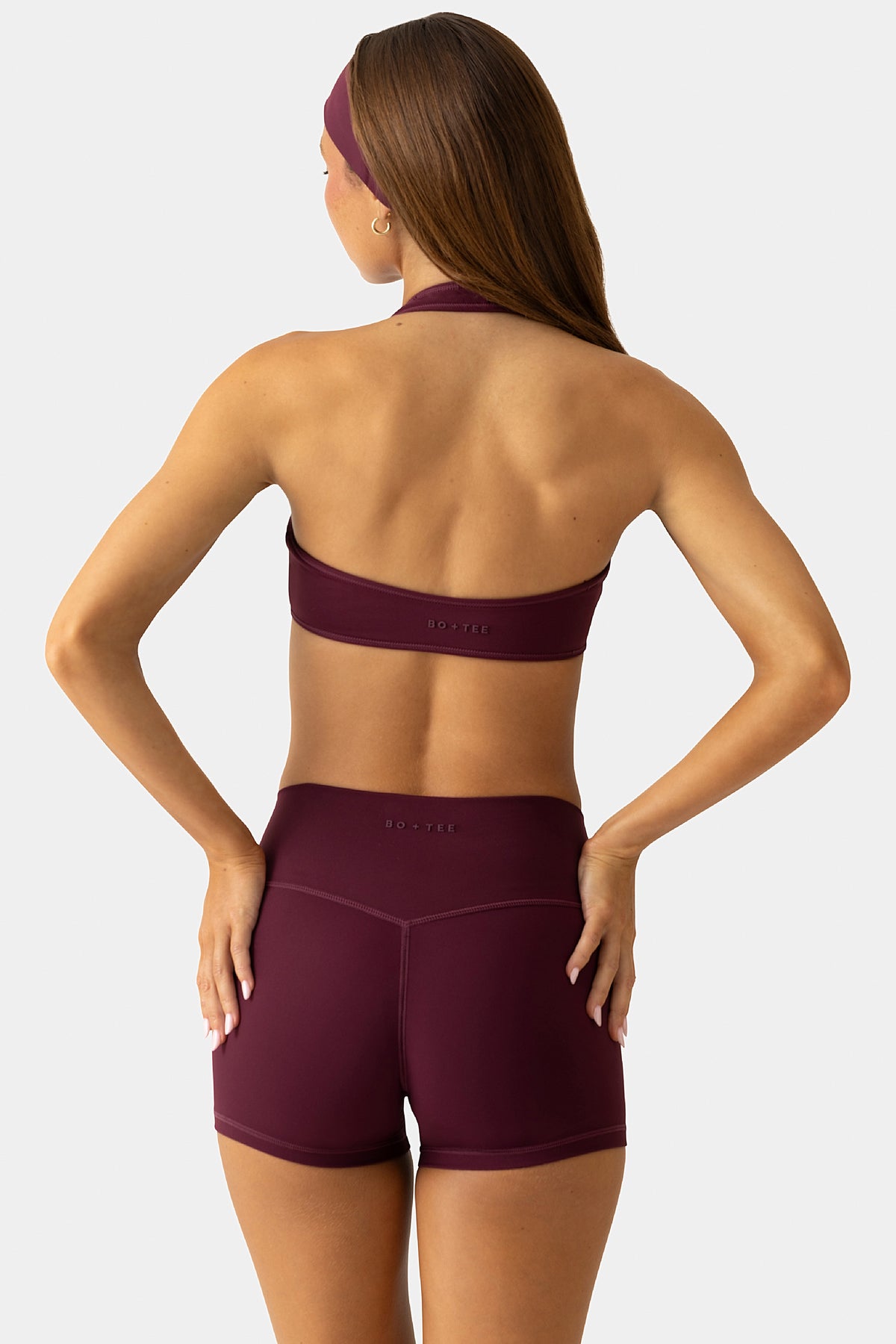 Soft Active Mini Shorts in Plum
