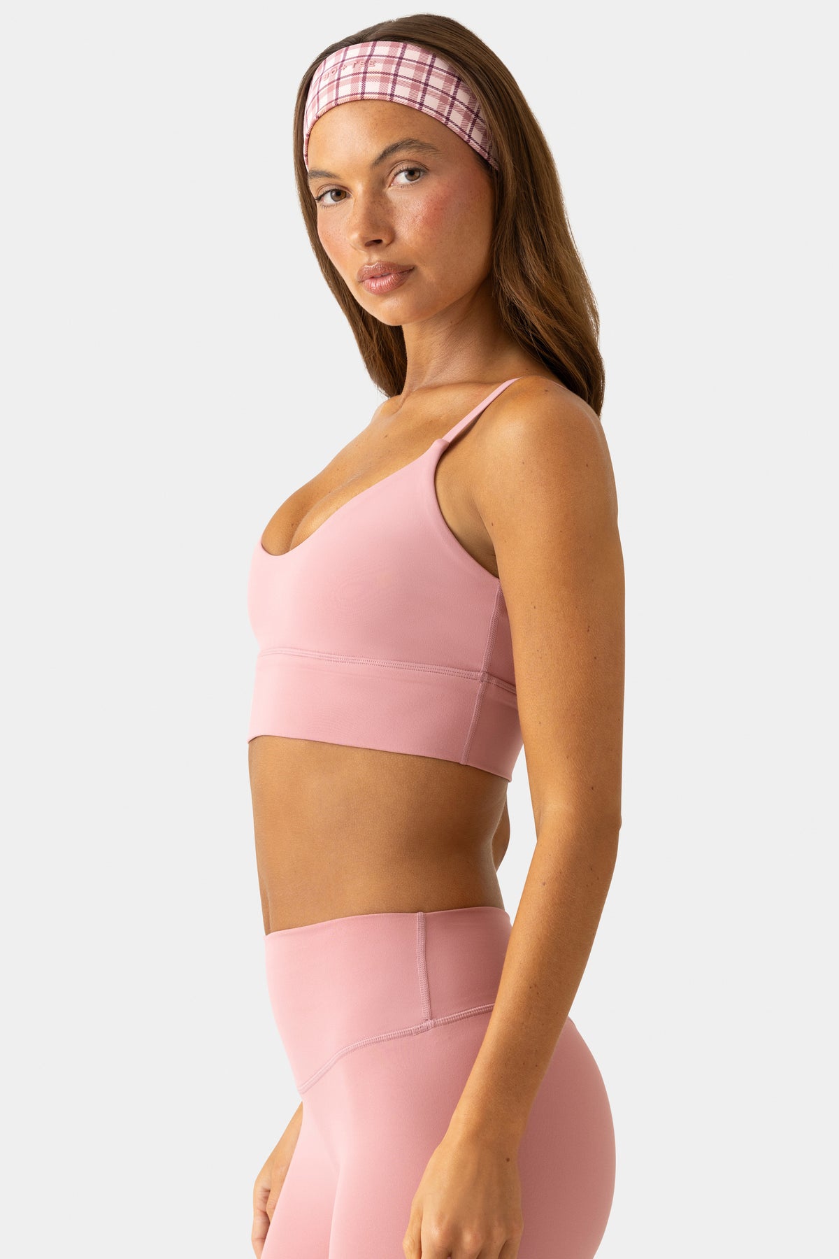 Soft Active Scoop-Neck Sports Bra in Berry