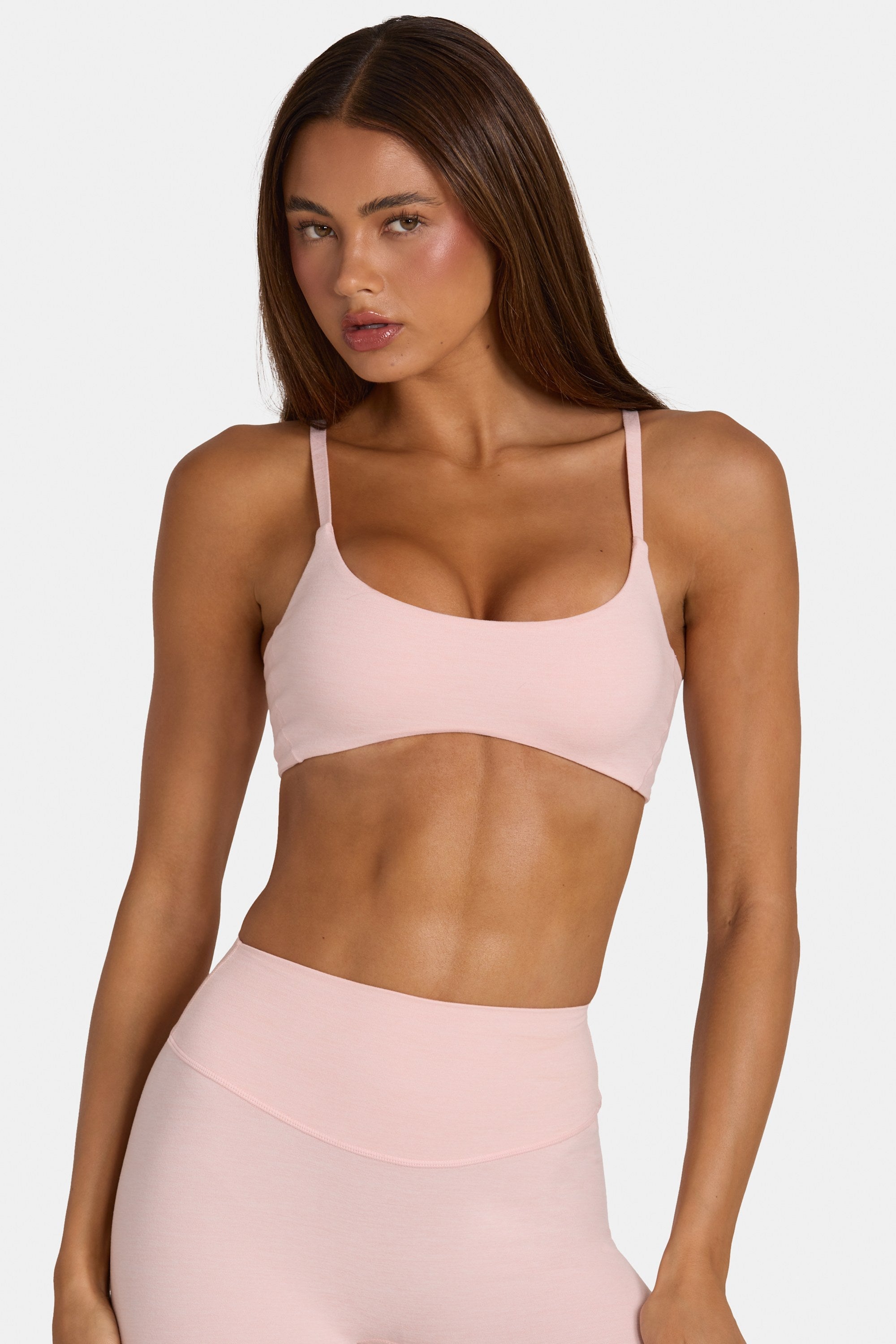 Soft Active Low-Impact Sports Bra in Blush Marl - 1