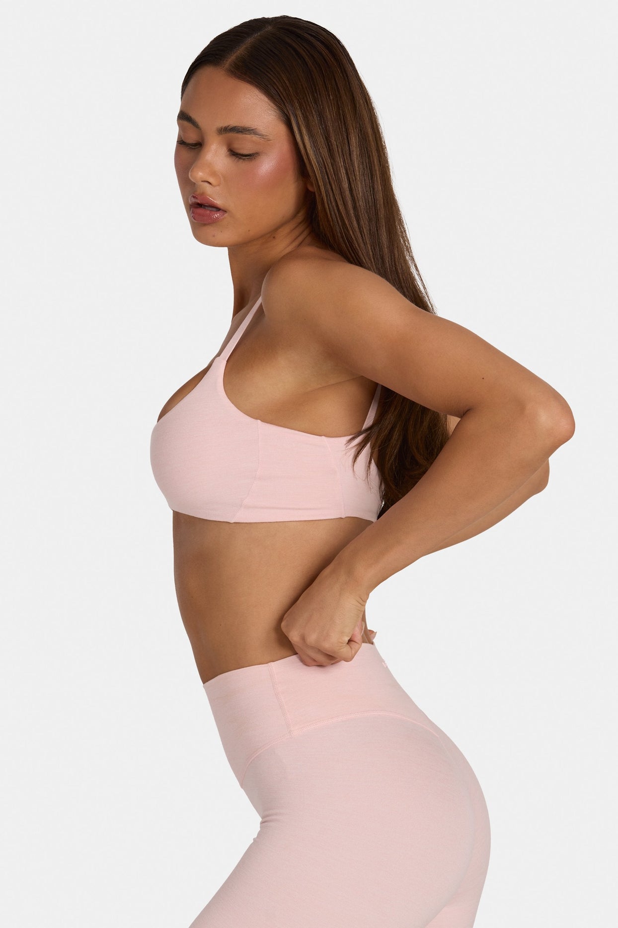 Soft Active Low-Impact Sports Bra in Blush Marl - 4