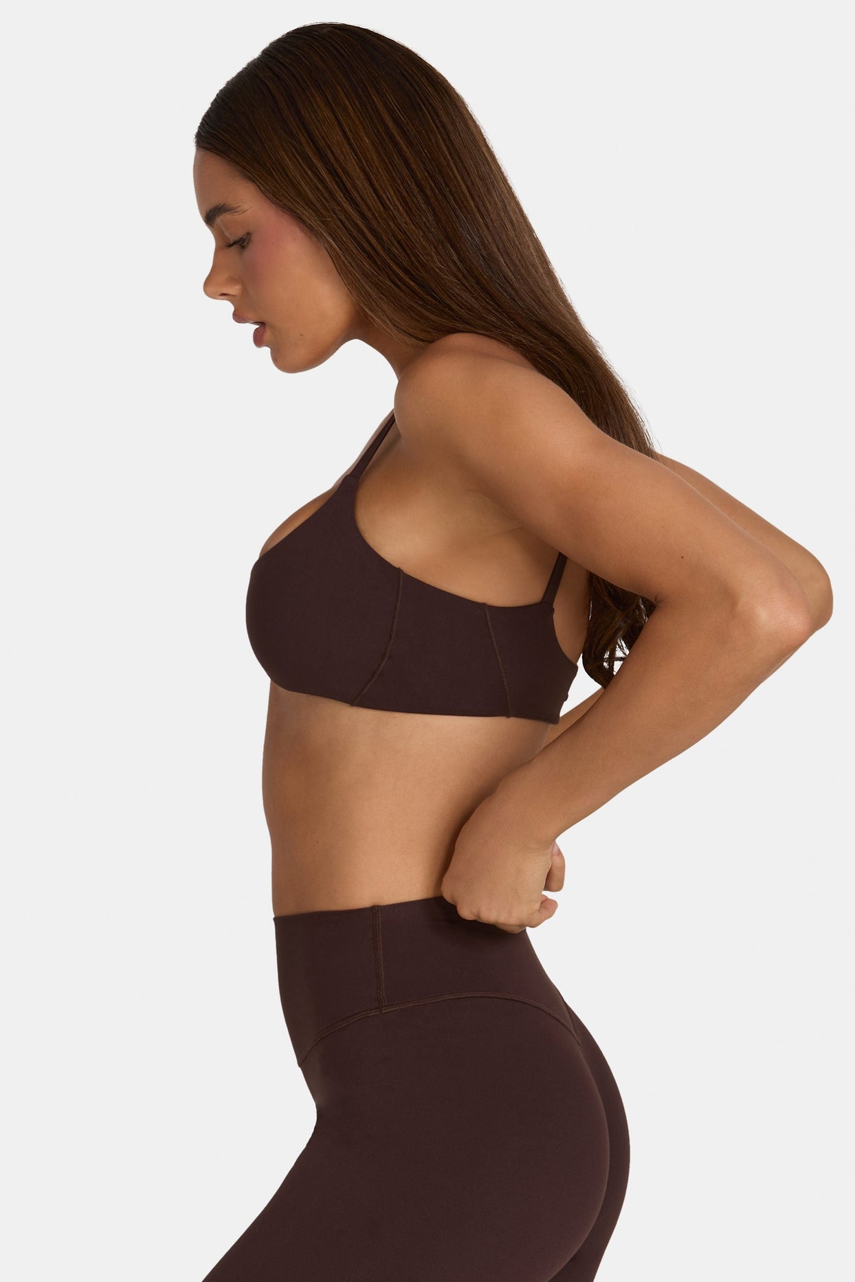 Soft Active Low-Impact Sports Bra in Espresso - 4