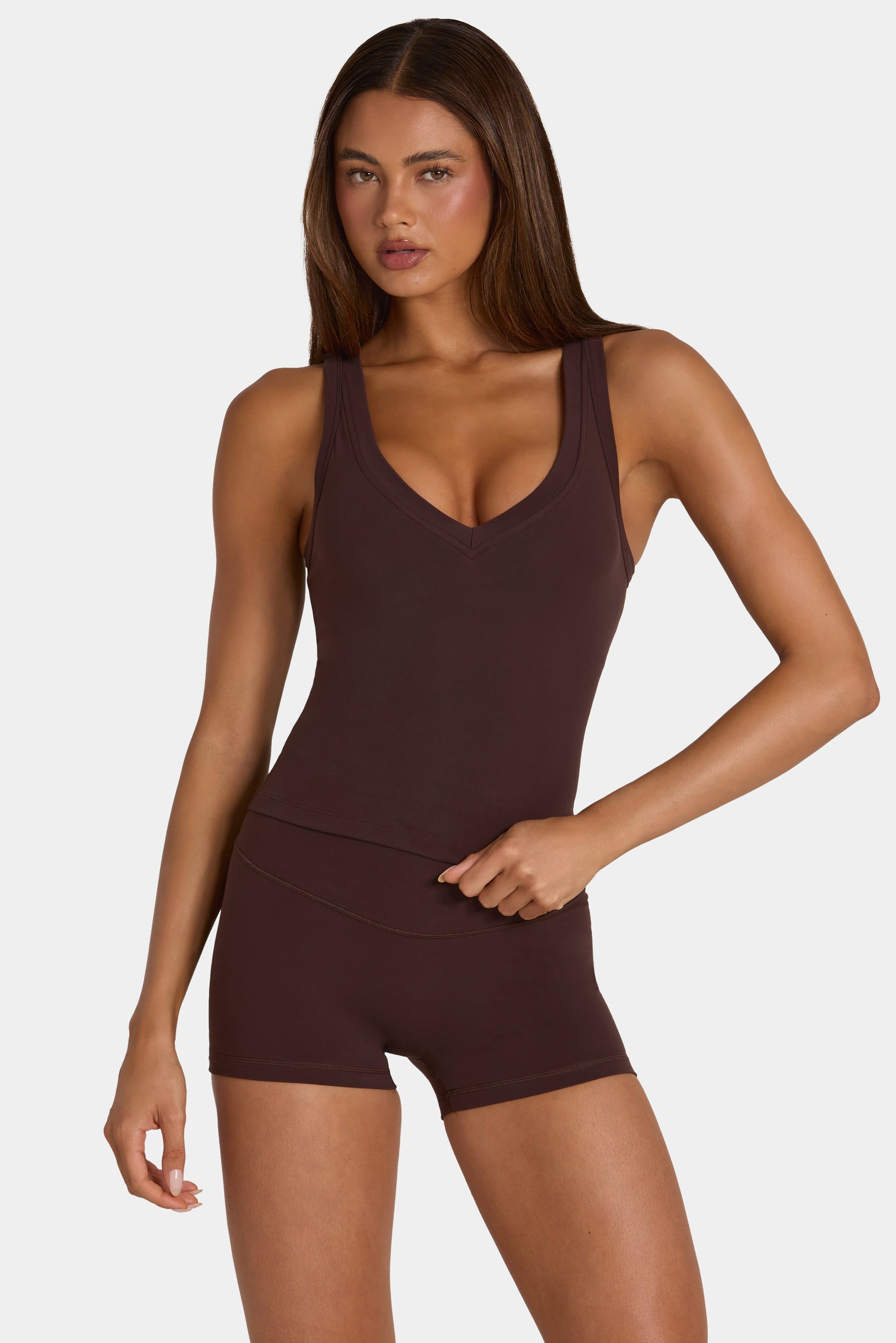 Soft Active Tank Top in Espresso