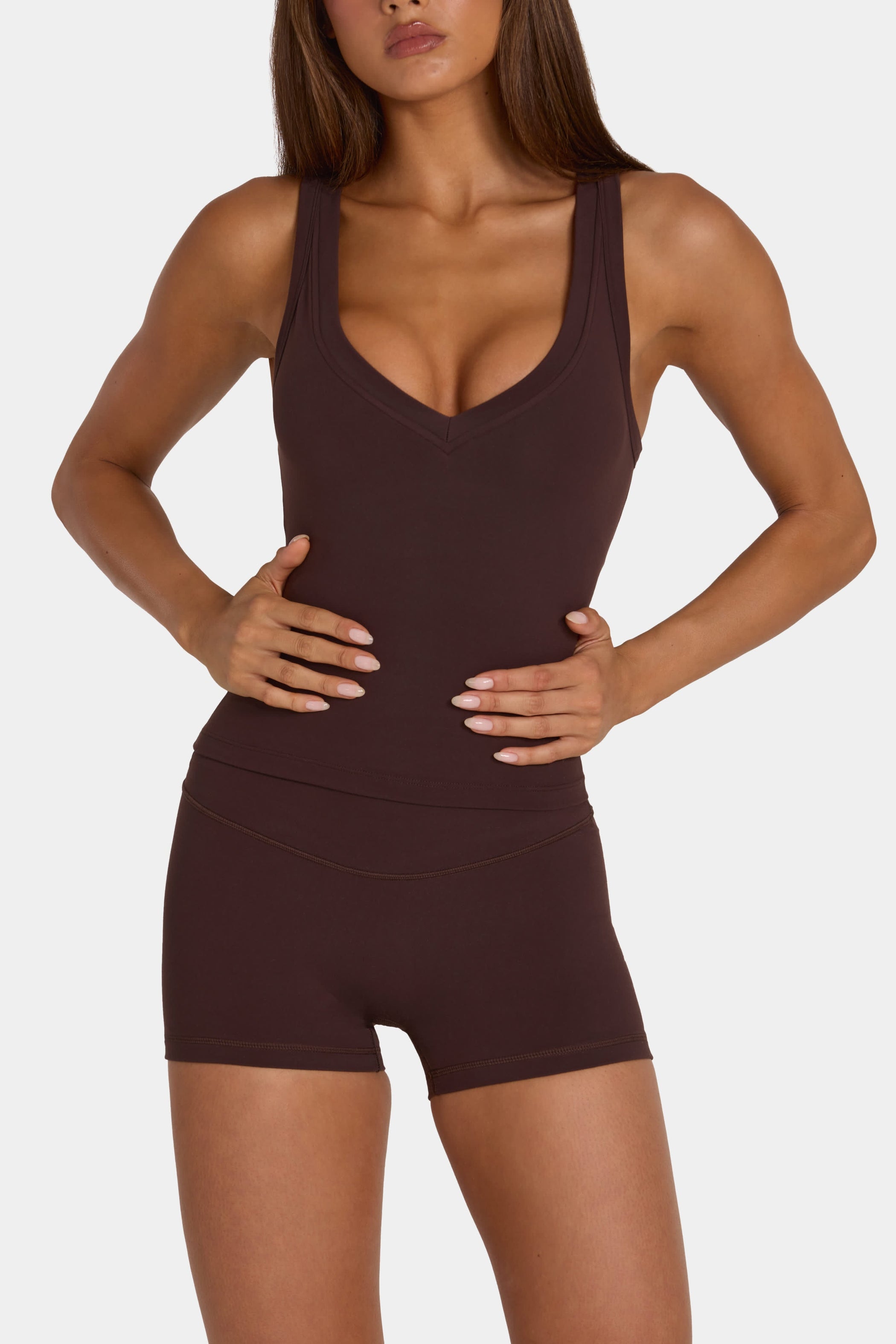 Soft Active Tank Top in Espresso
