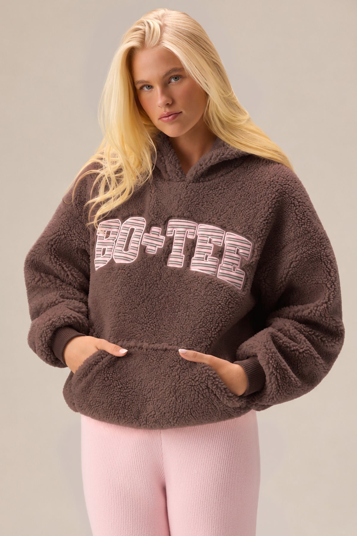 Teddy Fleece Hoodie  in Chestnut - 2