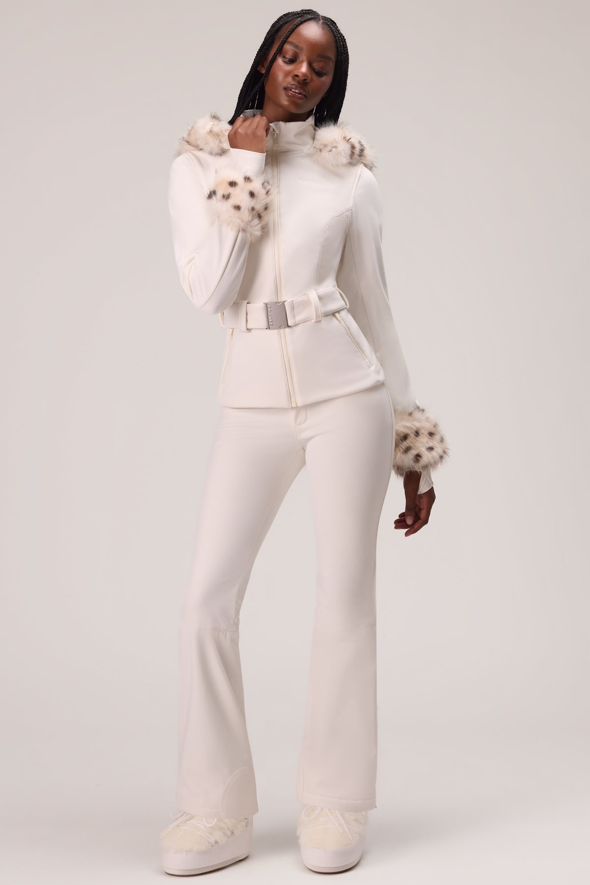 Water Resistant Fitted Salopette in Snow - 1