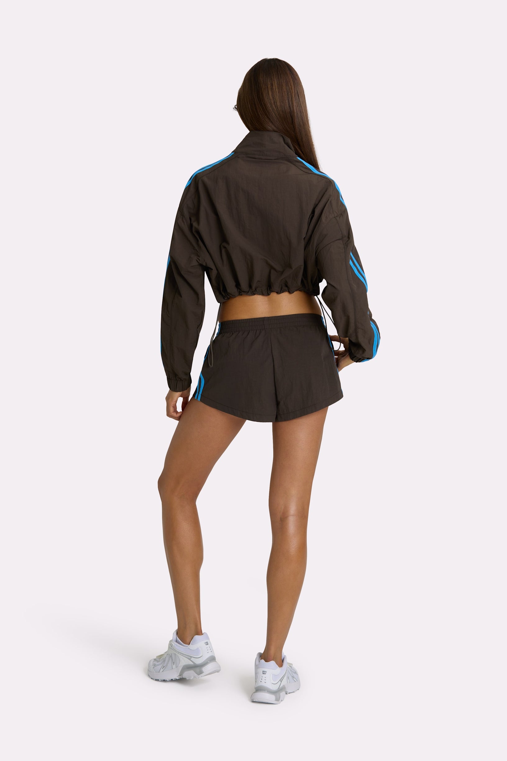 Woven Track Shorts in Truffle - 2