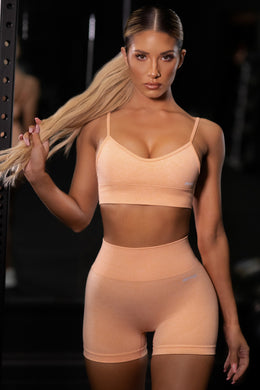 No Limits Seamless High Waisted Shorts in Peach