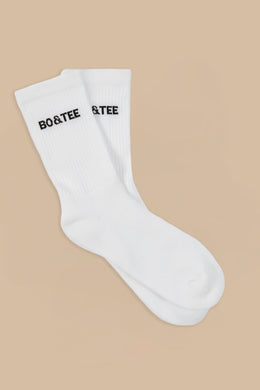 Ribbed Crew Sock Bundle in White