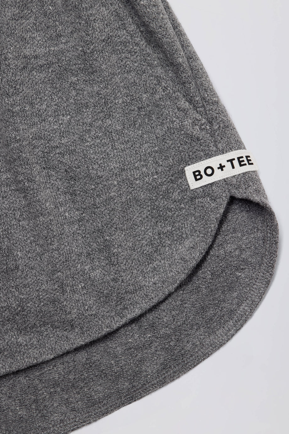 Button-Detail Mid-Rise Shorts in Dark Grey