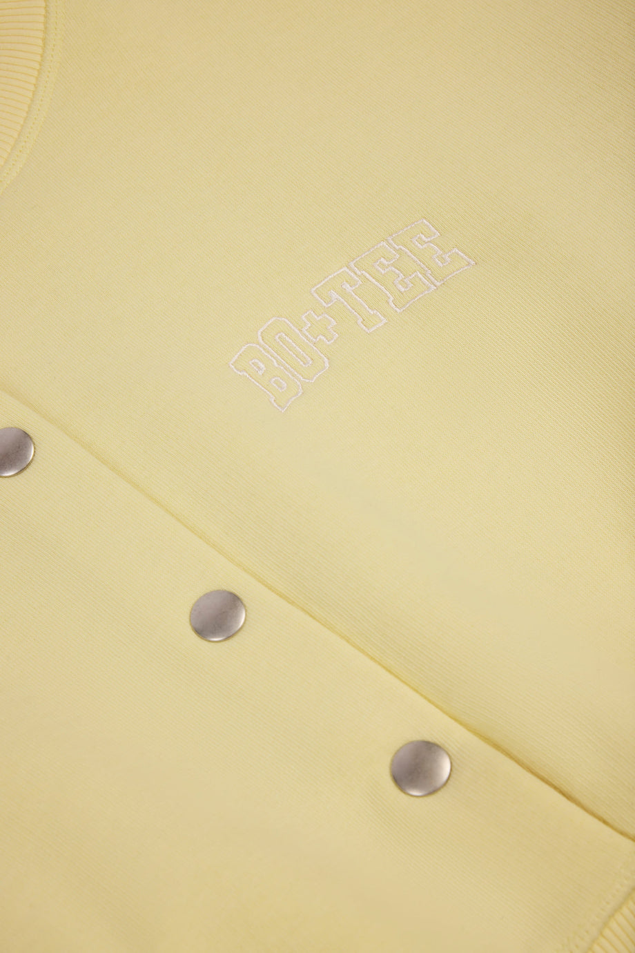 Button-Up Cropped Cardigan in Soft Yellow