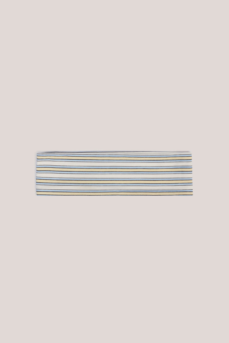 Modal Ribbed Headband in Blue & Yellow Stripe