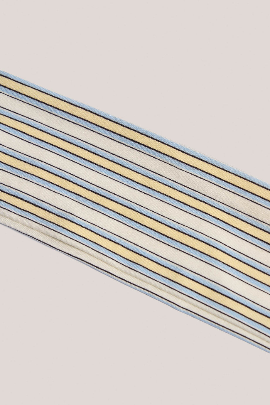 Modal Ribbed Headband in Blue & Yellow Stripe