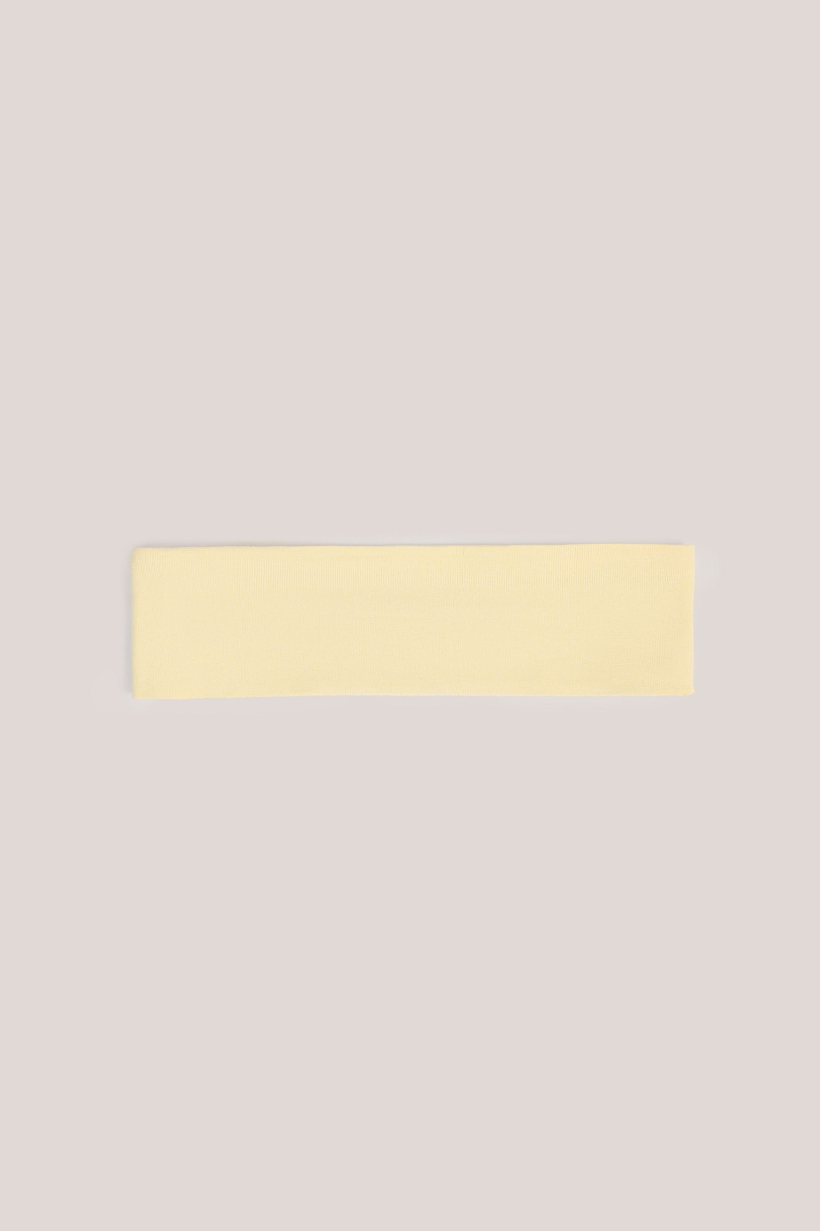 Modal Ribbed Headband in Buttercream Yellow - 2