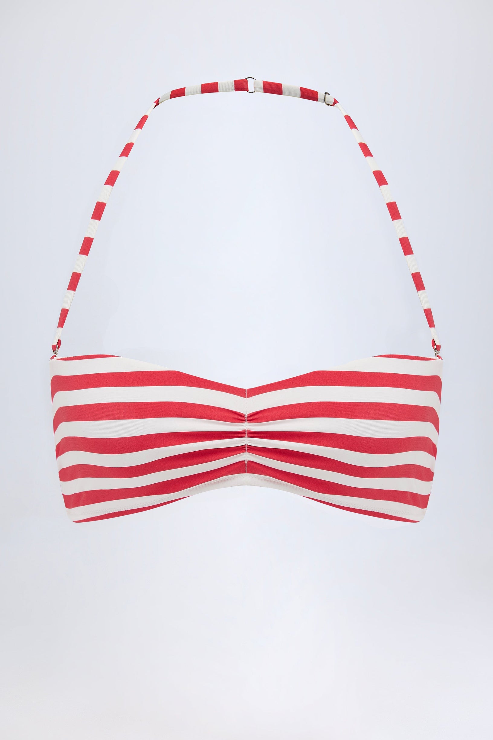 Multiway Bikini Top in Cherry Red Stripe - 2