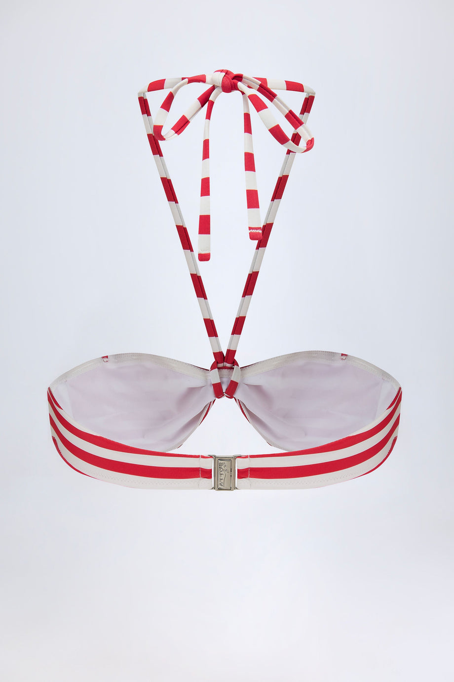 Multiway Bikini Top in Cherry Red Stripe