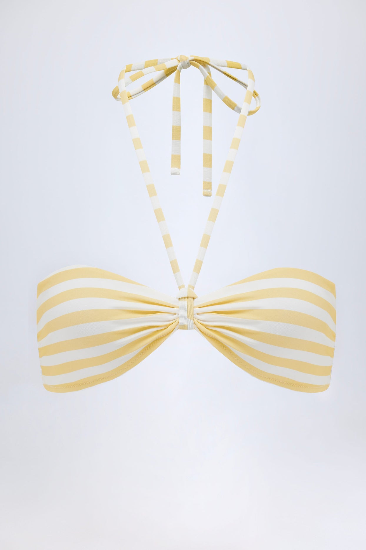 Multiway Bikini Top in Lemon Yellow Stripe