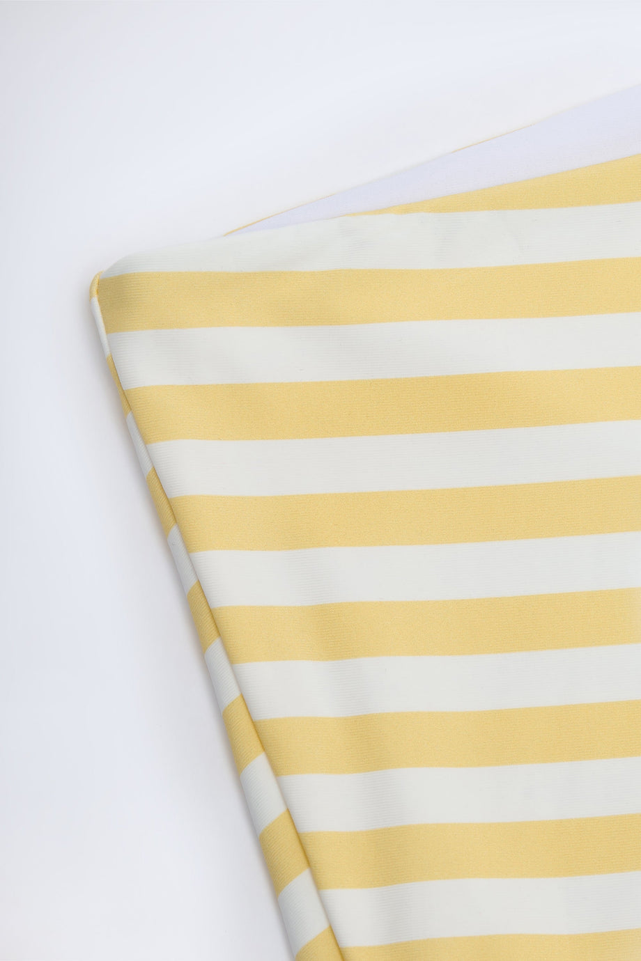 Mid-Rise Hot Pants in Lemon Yellow Stripe