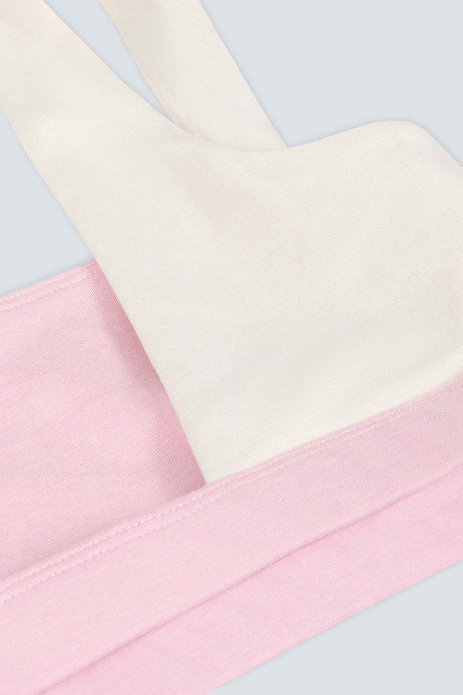Contrast Sports Bra in Pale Pink Marl