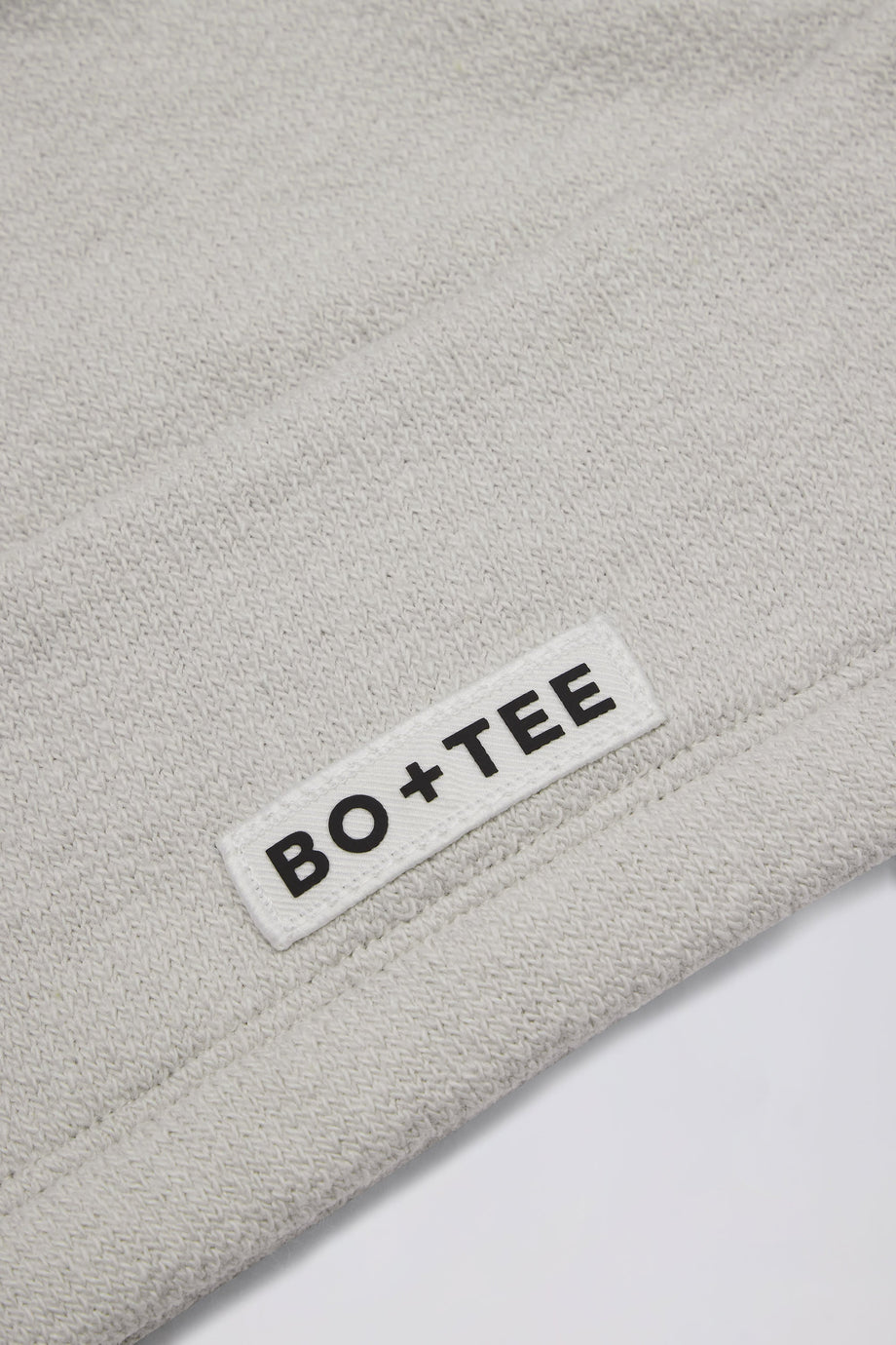 حمالة صدر مربعة الرقبة من قطن تيري باللون الرمادي الفاتح