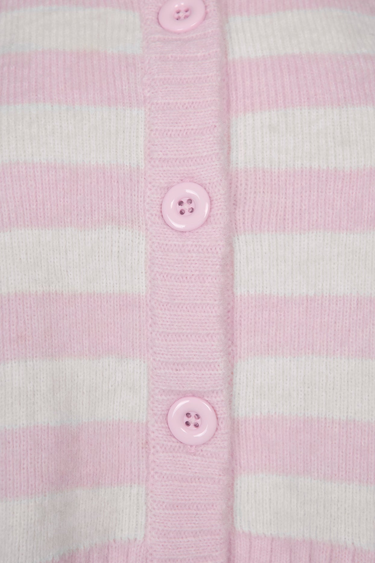 Cropped Knit Cardigan in Pink Stripe