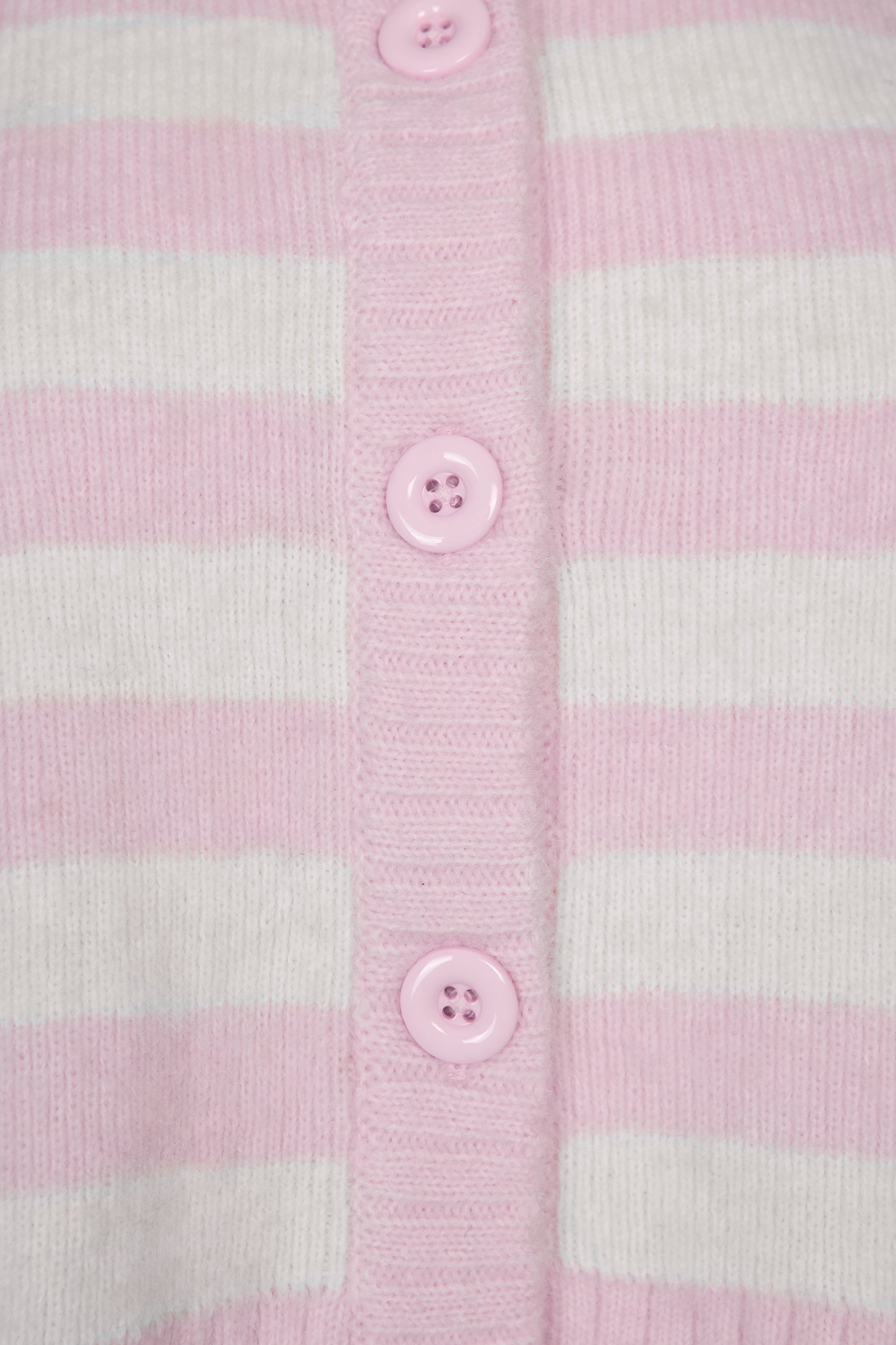 Soft Knit Stripe Cropped Cardigan in Pink Stripe