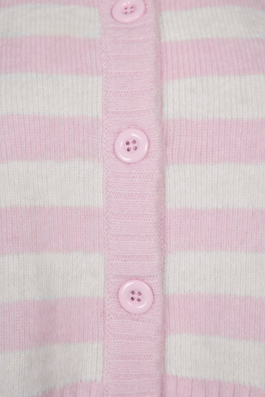Cropped Knit Cardigan in Pink Stripe