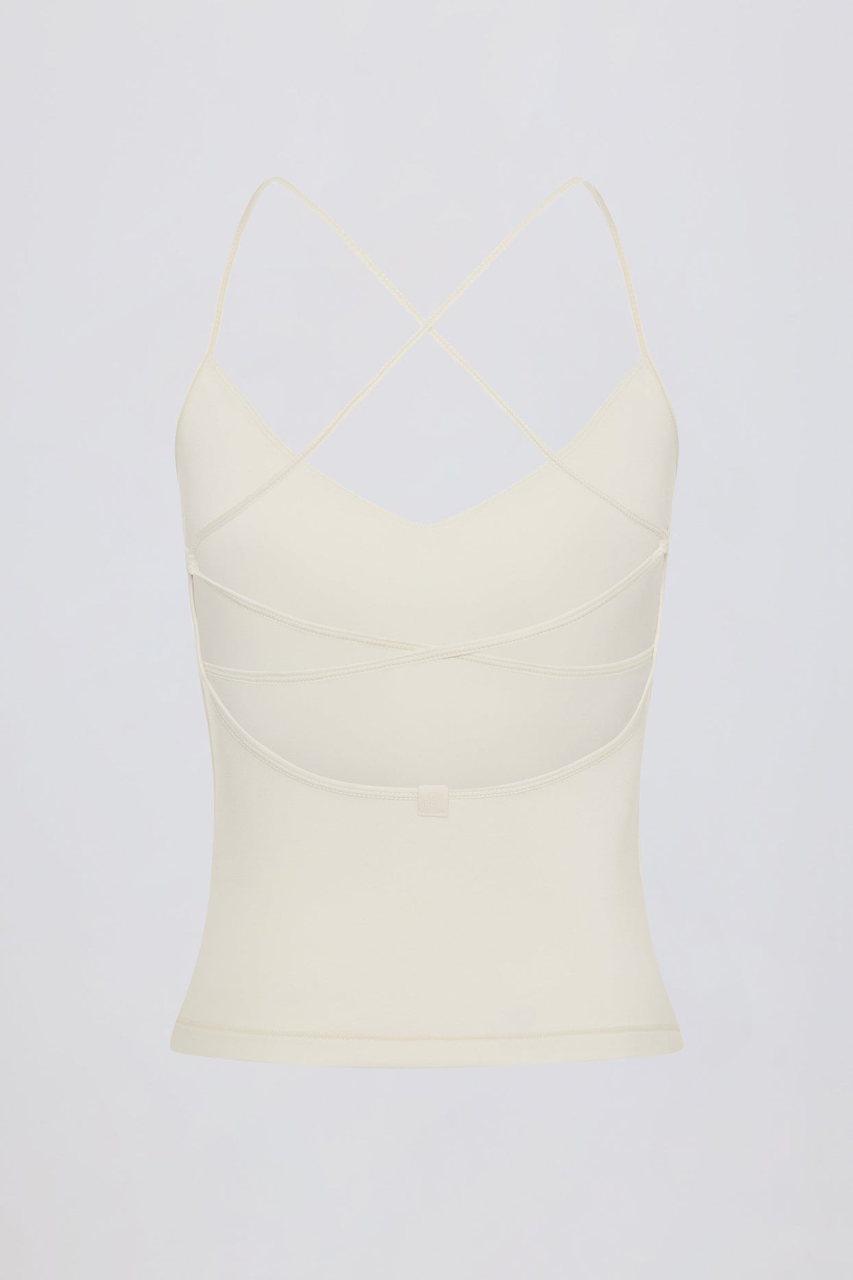 Cross-Back Tank Top in Cream