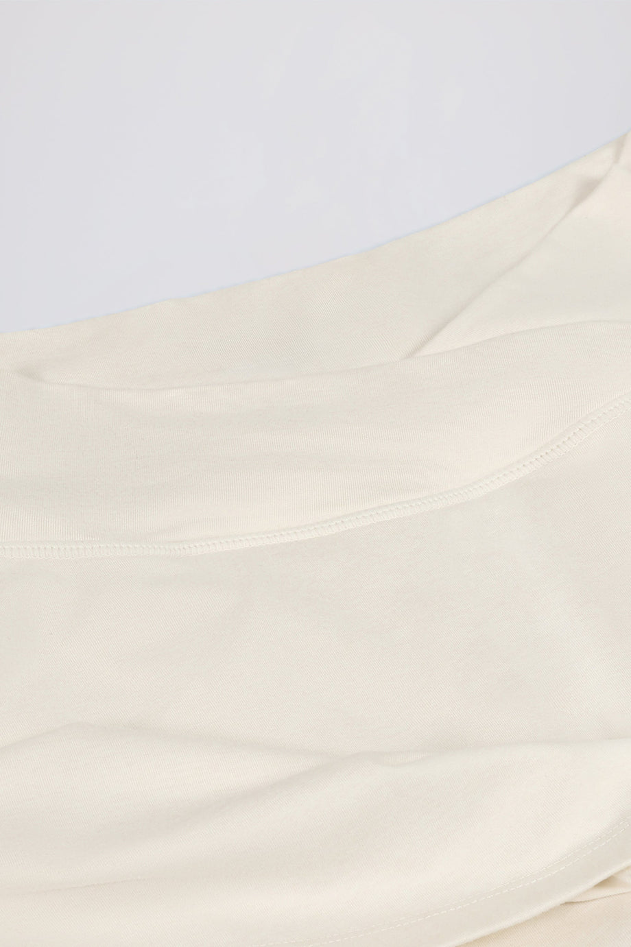 Crossover Mini Skort in Ivory Marl