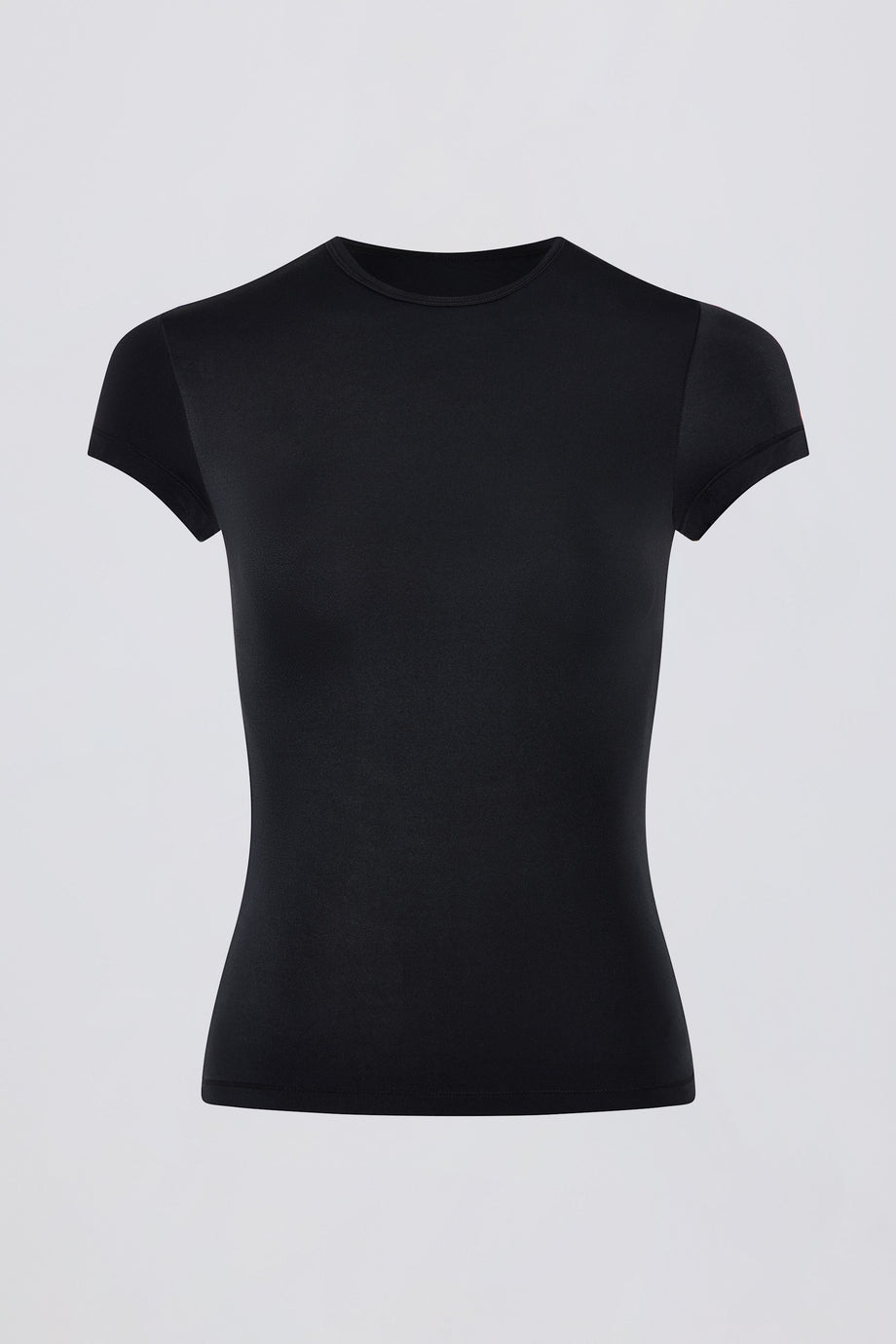 Cut-Out Longline T-Shirt in Black