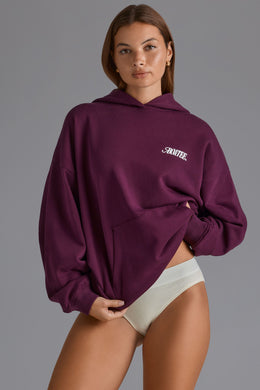 Oversized Hoodie in Grape