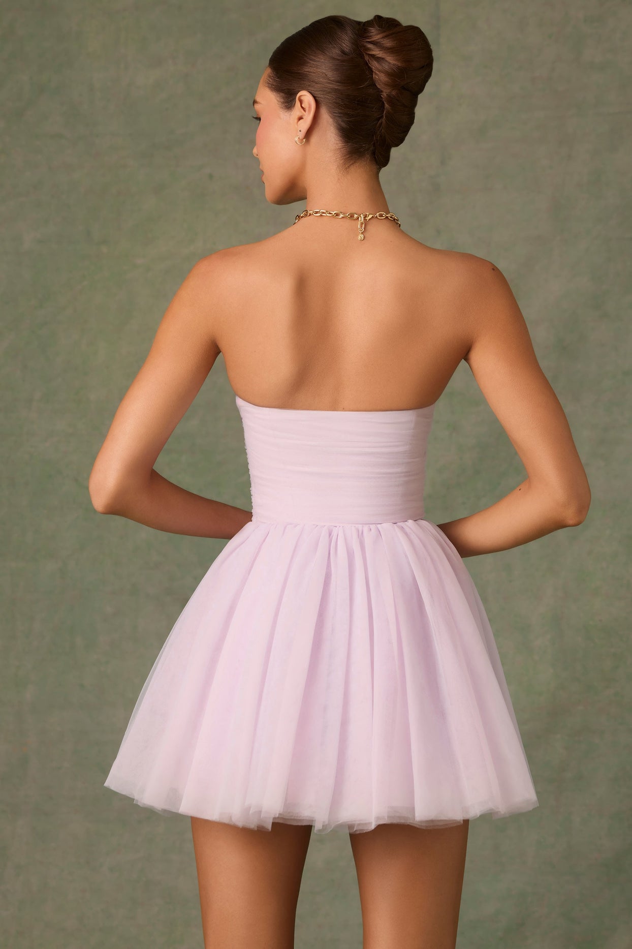 draped corset mini dress in soft lilac Velvi - Gia Mini Dress - Corset Cocktail Dress - Lilac Sequin