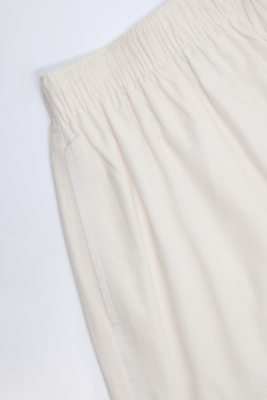Tie-Front Mid-Rise Shorts in White