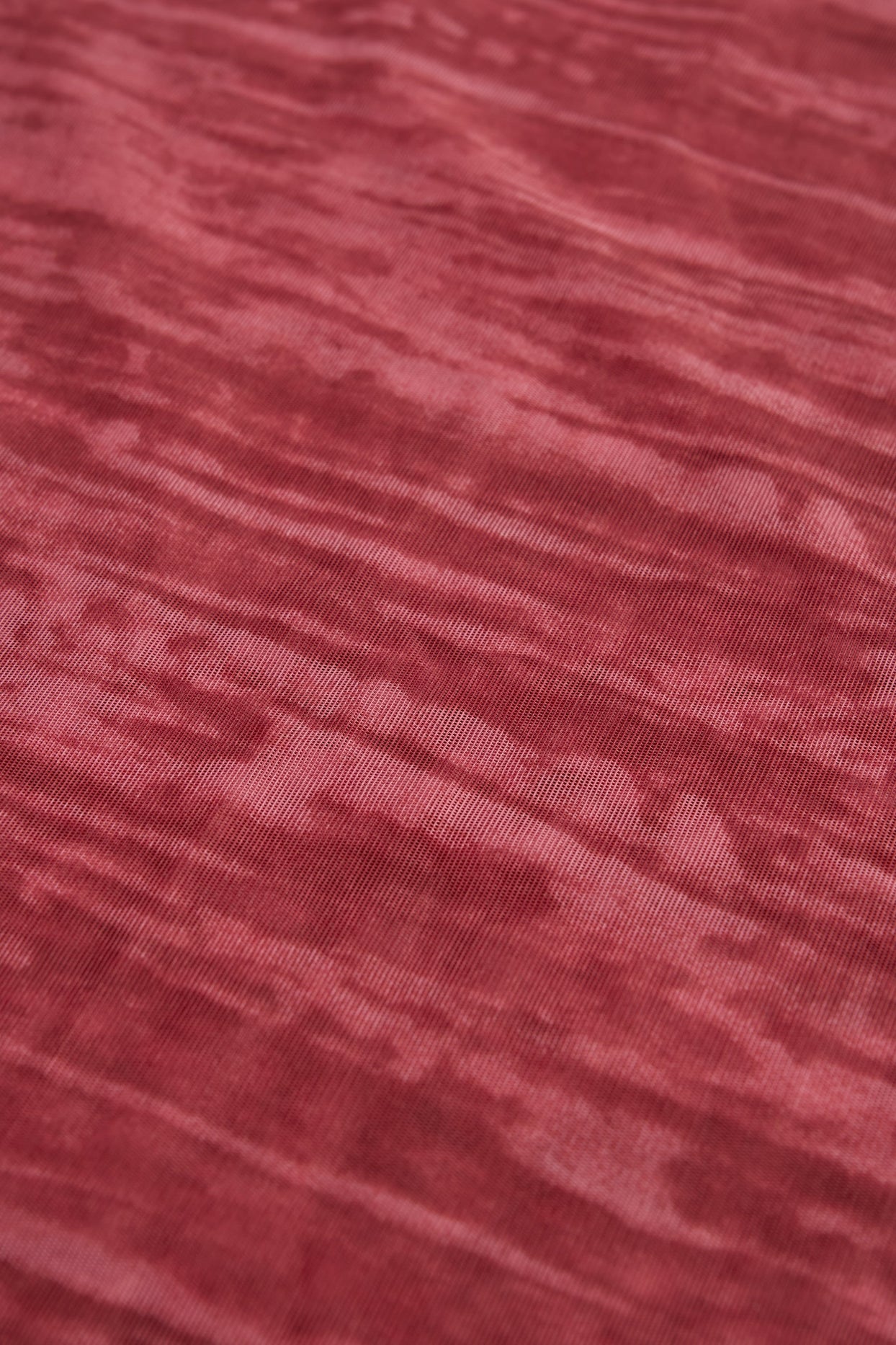 Ruffled Mid-Rise Flared Trousers in Red Print