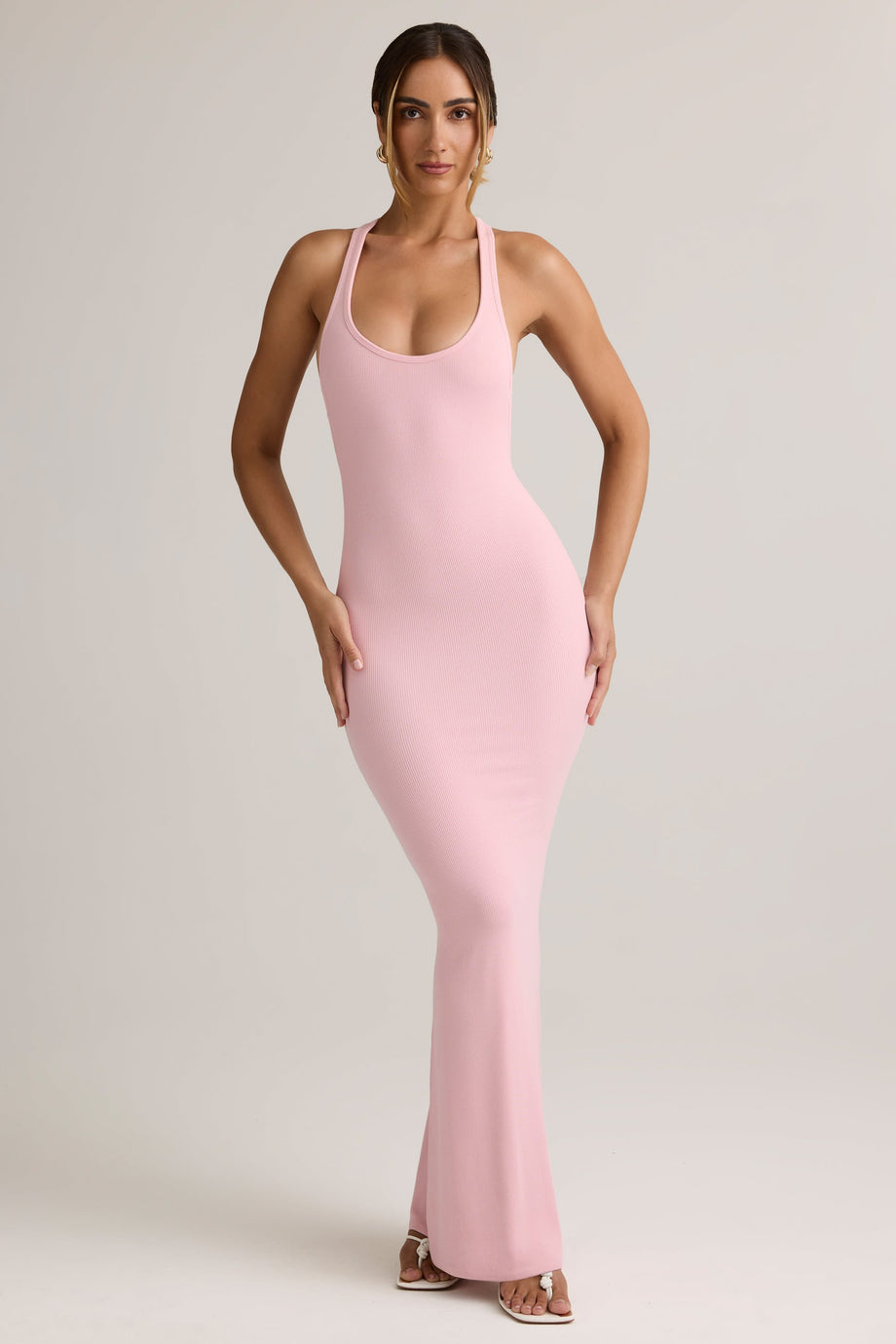 Modal Racerback Maxi Dress in Baby Pink