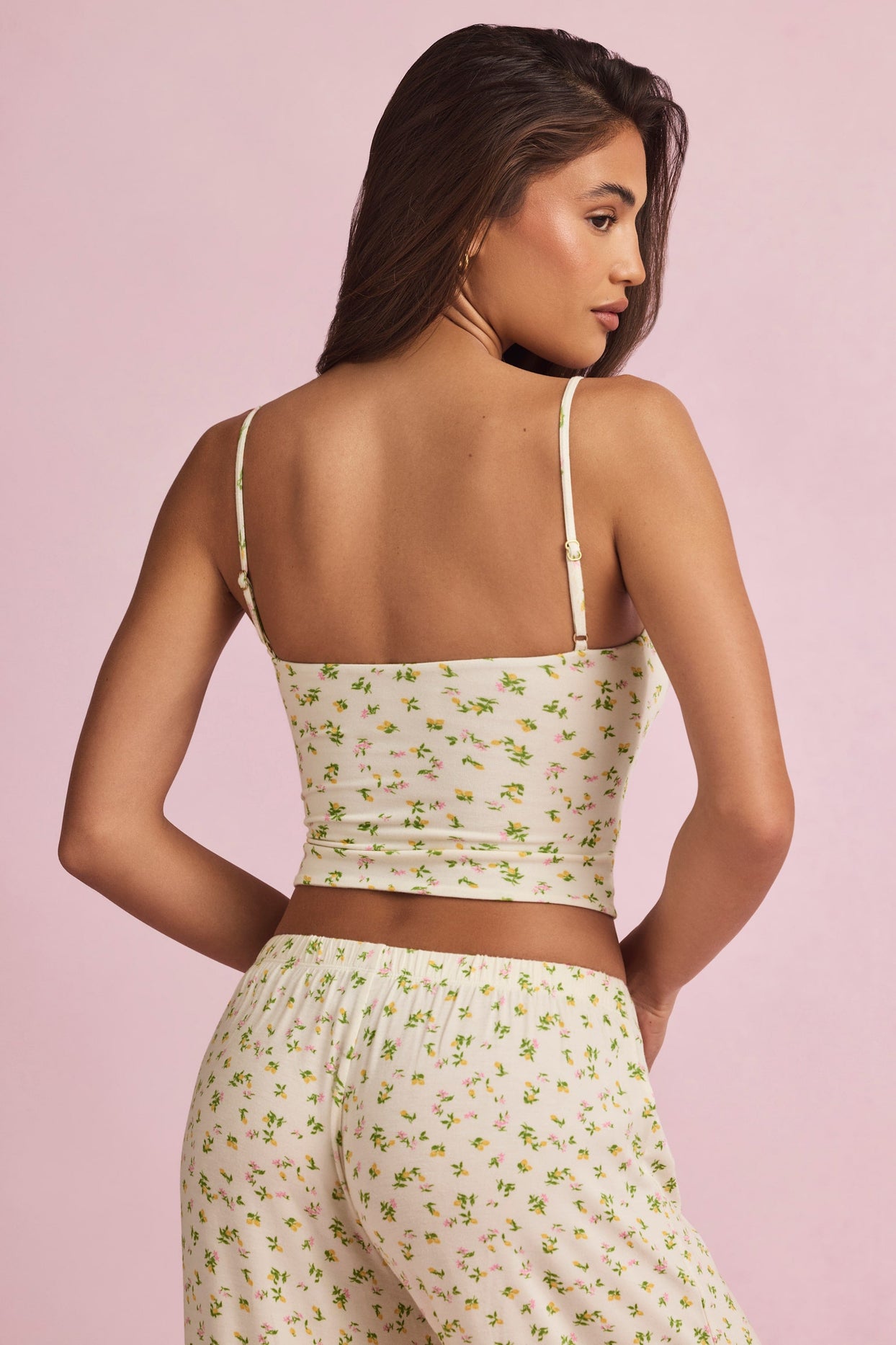 Camisole Pyjama Top in Lemon Print