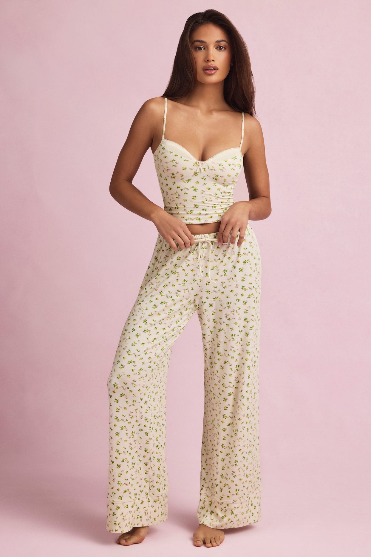 Camisole Pyjama Top in Lemon Print