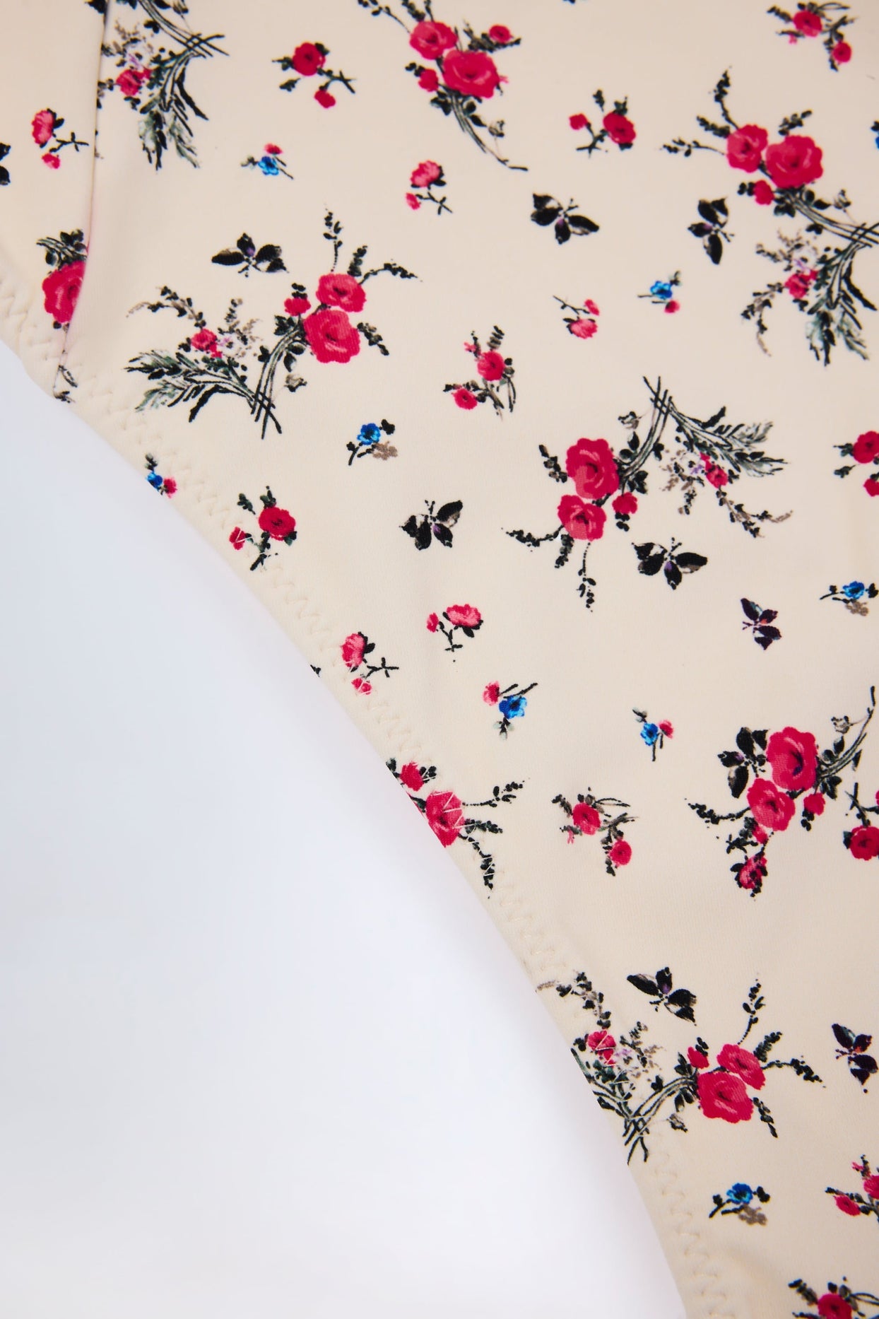 Underwired Balconette Swimsuit in Red Floral Print