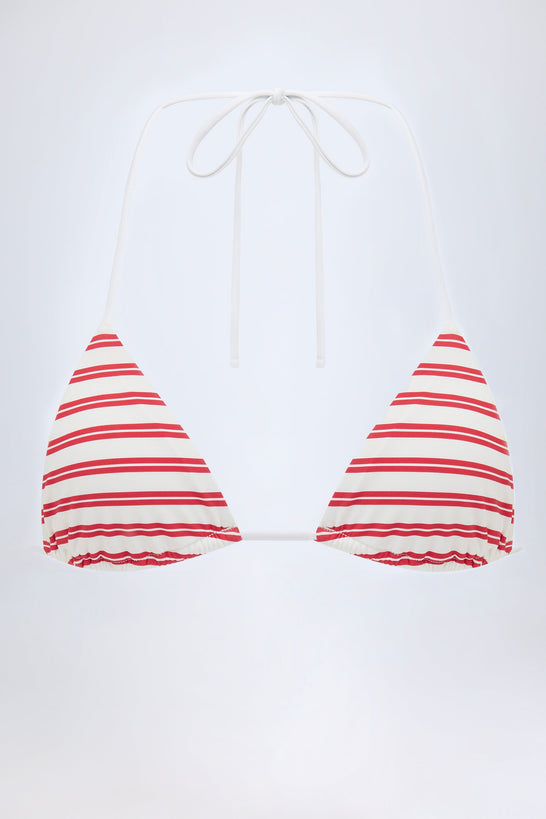 Triangle Bikini Top in Cherry Red