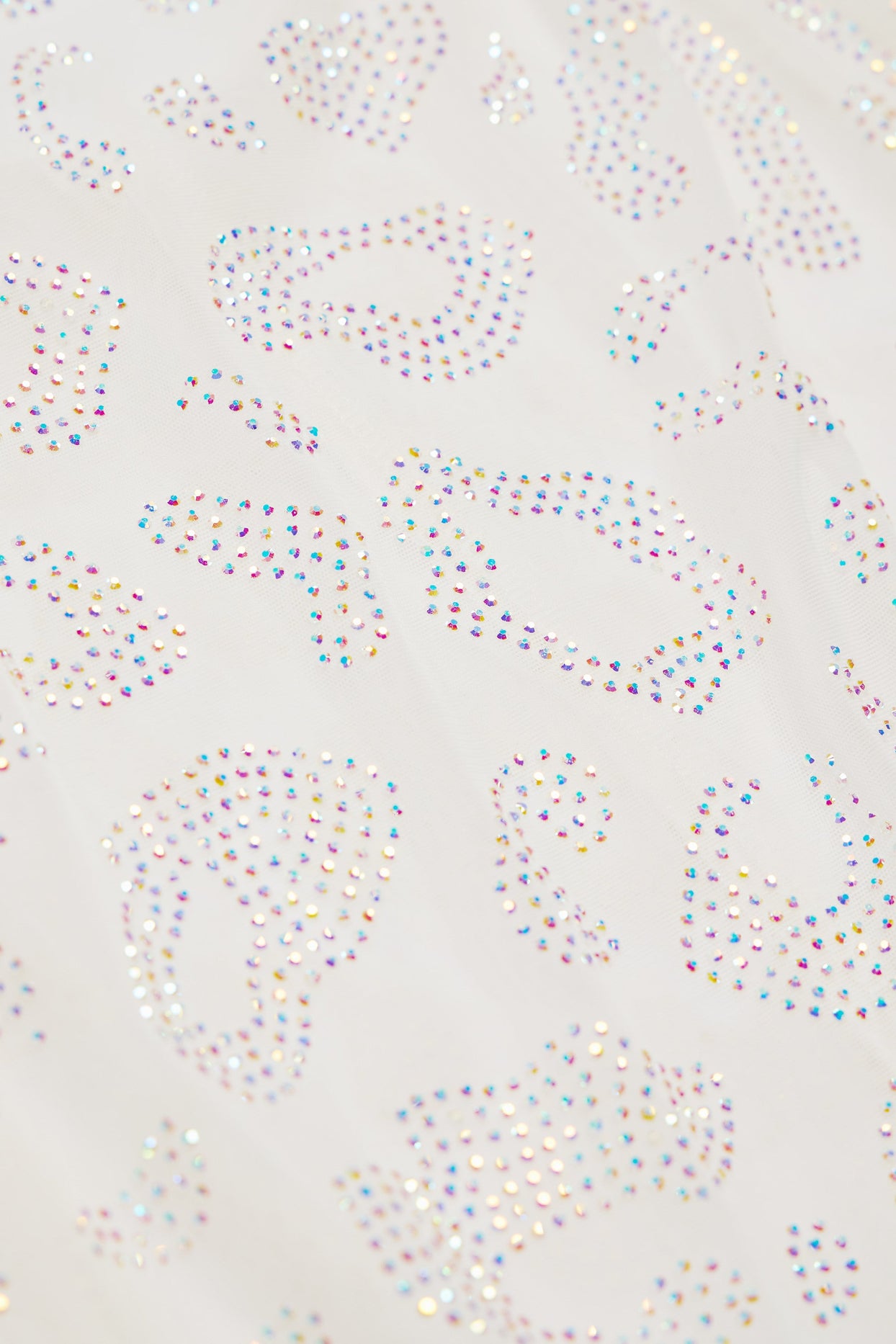 Embellished Backless Maxi Dress in White Leopard Hotfix