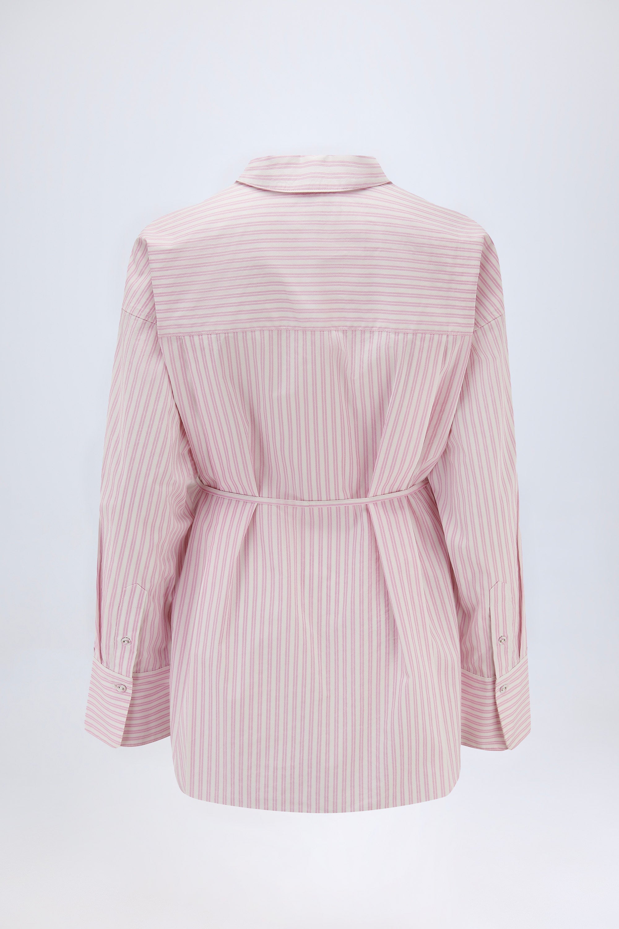 Oversized Shirt in Pink Stripe